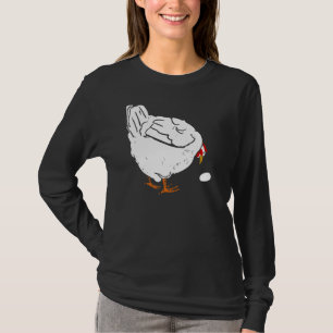 Höna och ägg för Victorianträsnitthöna på T-shirt