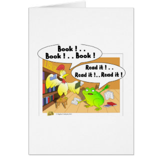 Höna och groda hälsningskort