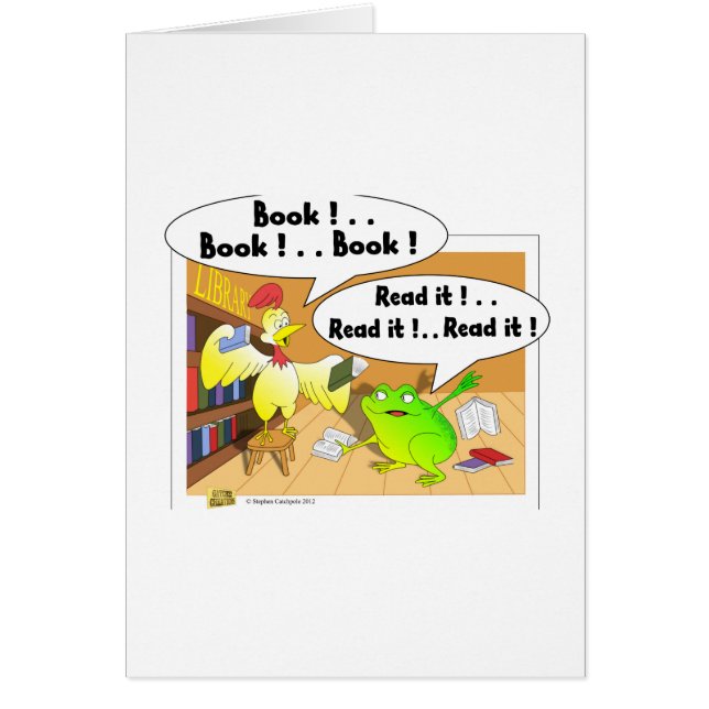 Höna och groda hälsningskort (Framsidan)