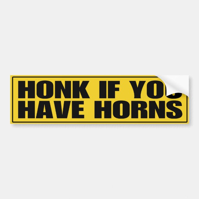 Hona om du har horn bildekal (Framsidan)