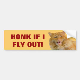 Hona om en katt flyger ut bildekal