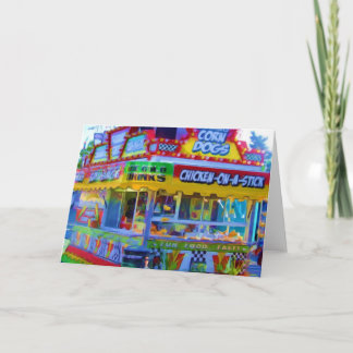 Höna på en pinne på Indiana den statliga mässan Kort