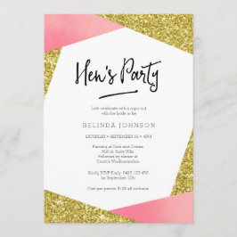 Höna rosor & glitter för partyinbjudan | inbjudningar