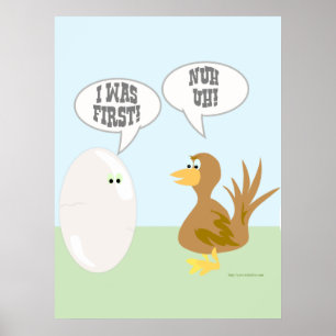Höna vs ägget affischen! poster