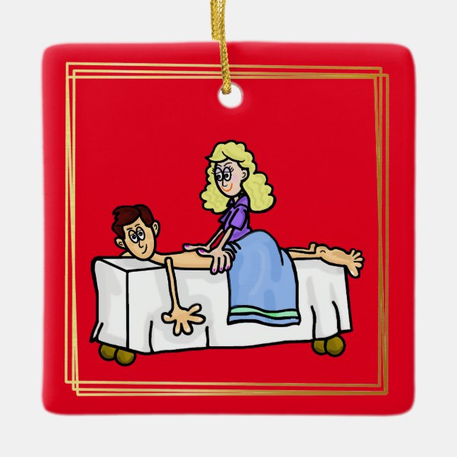 Honale Chiropractor eller Masseuse jul Ornament (Framsida)