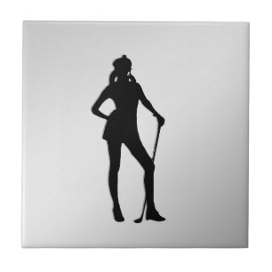 Honale Golfer Silver Ceramic Tile Kakelplatta