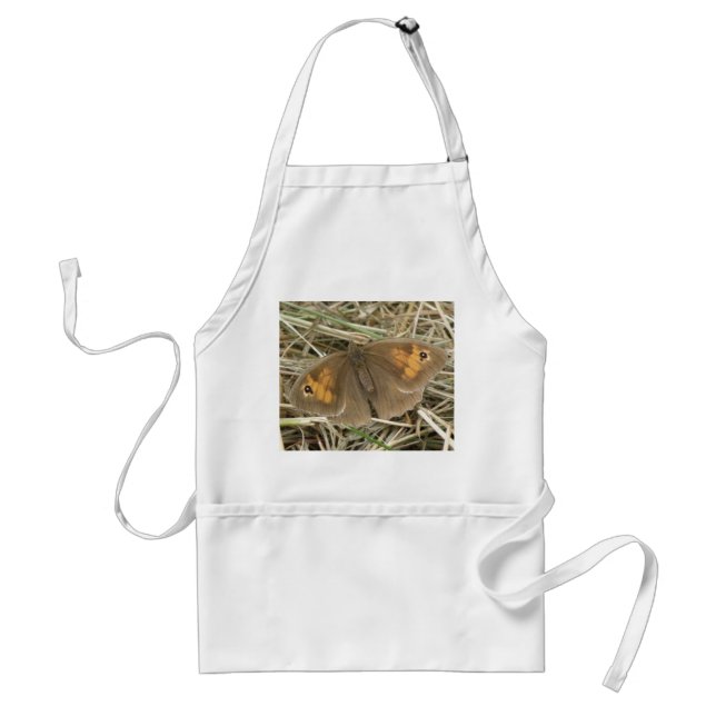 Honale Meadow Brown Butterfly Apron Förkläde (Framsidan)