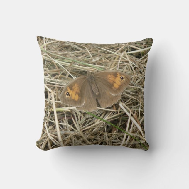 Honale Meadow Brown Butterfly Pillow Kudde (Framsida)