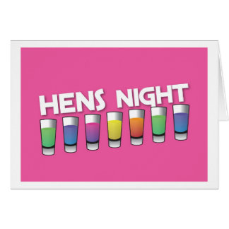 Hönanatt med alkoholandeshots hälsningskort
