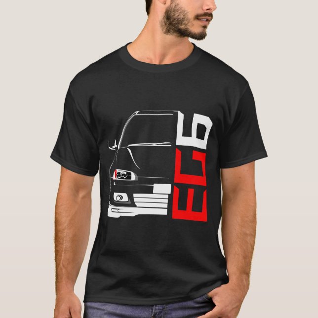 Honda Civic EG. Skjorta för 6 JDM T T Shirt (Framsida)
