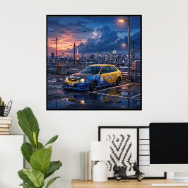 Honda Civic EK9 Touring Car Poster