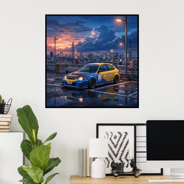 Honda Civic EK9 Touring Car Poster (Hemmakontoret)