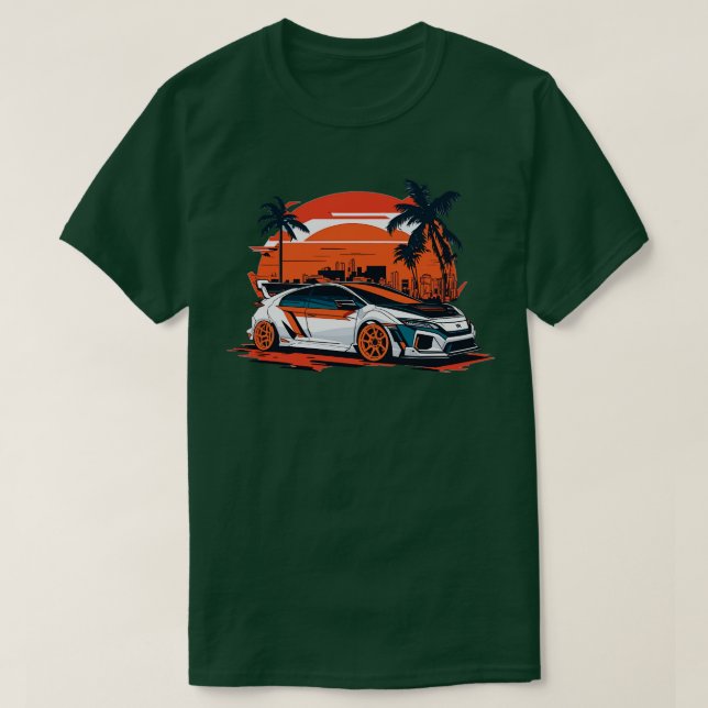 Honda Civic typ R T Shirt (Design framsida)