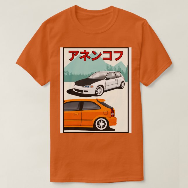 Honda Civic Typer T Shirt (Design framsida)
