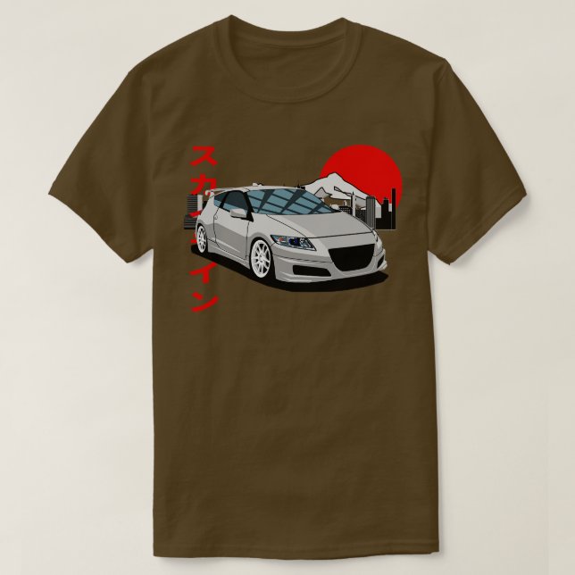 Honda CRZ JDM Stil T Shirt (Design framsida)