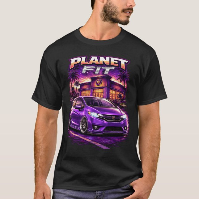 Honda Fit 3:e generationens Planet Fit T-Shirt (Framsida)