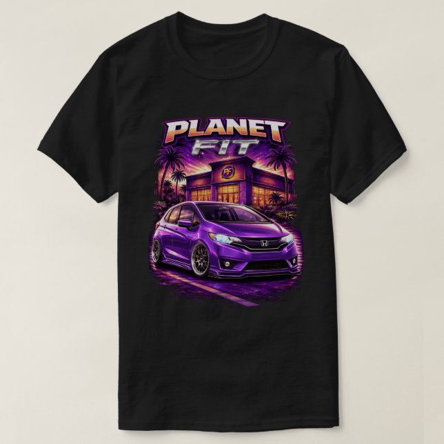 Honda Fit 3:e generationens Planet Fit T Shirt (Design framsida)