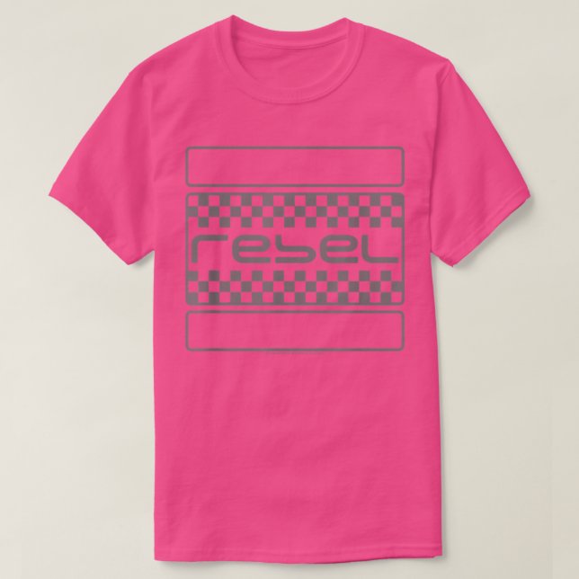 Honda Rebel Checkers Grey  T Shirt (Design framsida)