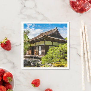 Hondo eller huvudsalen i Ginkaku-Ji, Kyoto Pappersservett