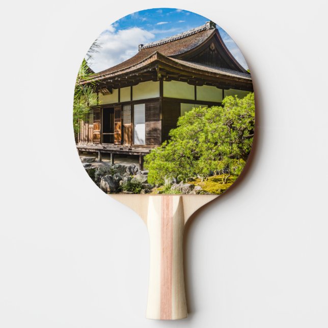 Hondo eller huvudsalen i Ginkaku-Ji, Kyoto Pingisracket (Baksidan)