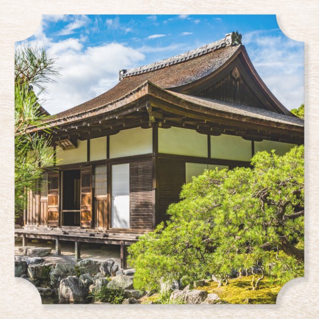 Hondo eller huvudsalen i Ginkaku-Ji, Kyoto Underlägg Papper (Framsida)