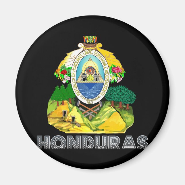 Honduran Emblem Magnet (Framsidan)