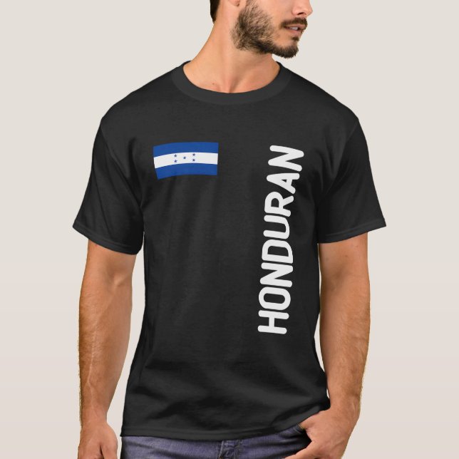 Honduran Flag And Honduras Roots T Shirt (Framsida)