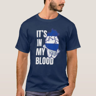 Honduran Flagga Heart Blood Veins Hand Honduras T Shirt