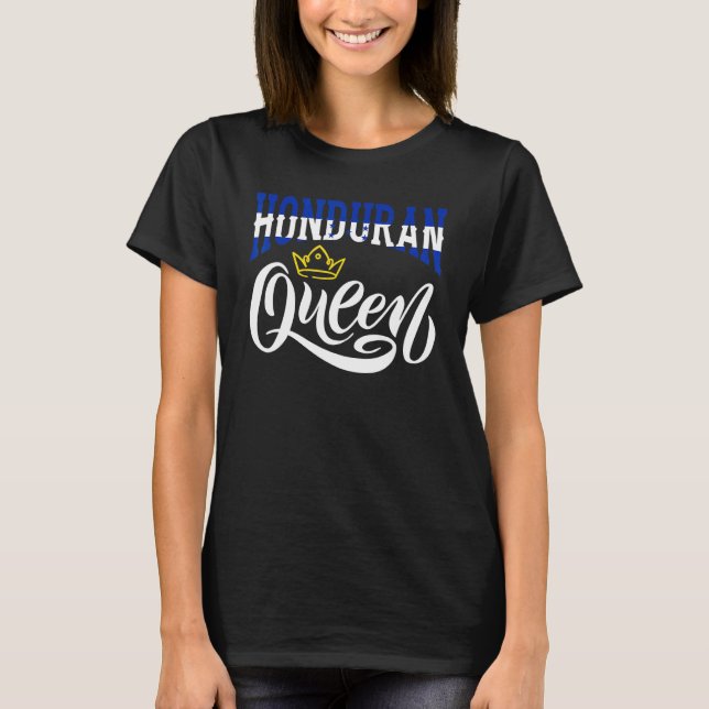 Honduran Queen Honduras Honduran Honduras Flag T Shirt (Framsida)