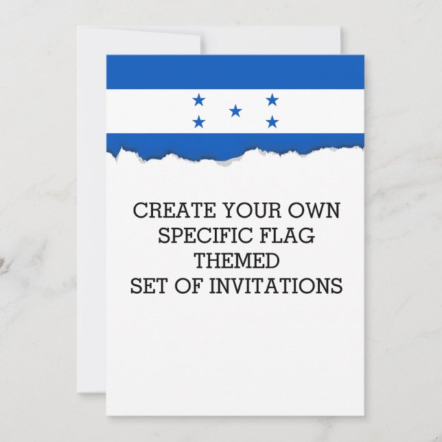 Honduransk flagga inbjudningar (Framsida)