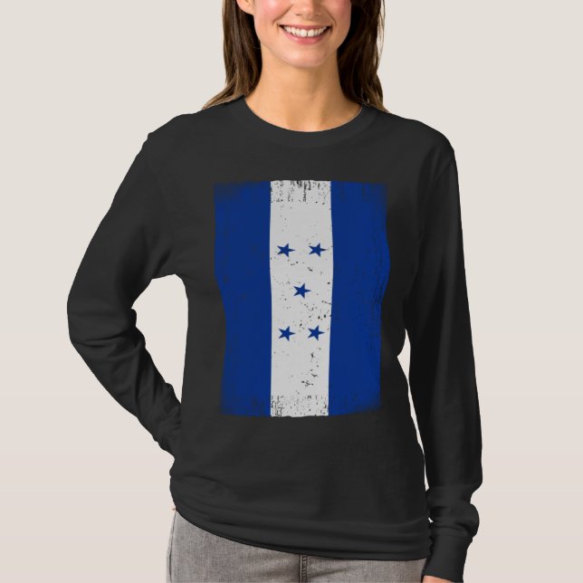 Honduranska flaggan Honduras T Shirt (Framsida)