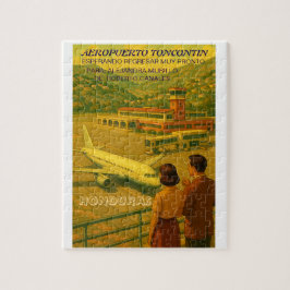  Honduras AEROPUERTO TONCONTIN Retro poster Pussel