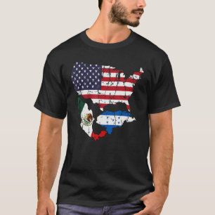 Honduras American Mexican Flagga T Shirt