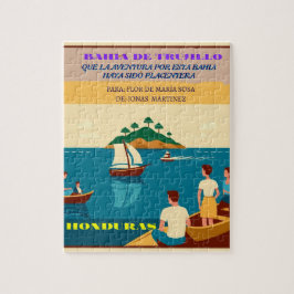  Honduras BAHIA DE TRUJILLO Retro poster Pussel