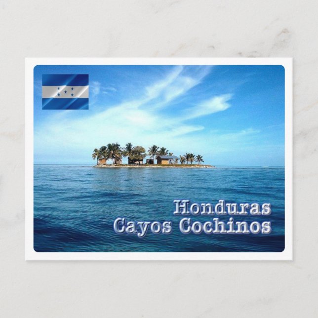 Honduras - Cayos Cochinos - Vykort (Framsida)