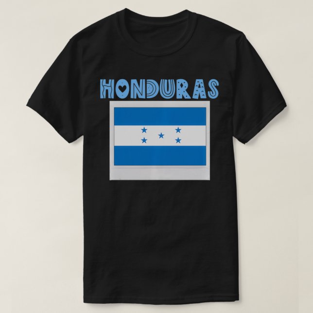 Honduras Country National Flag Proud Hondurans Gir T Shirt (Design framsida)