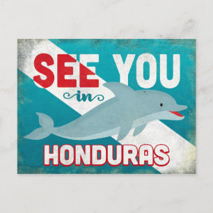 Honduras Dolphin - Retro Vintage resor Vykort