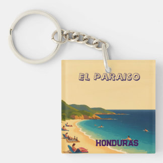 Honduras EL PARAISO Retro poster