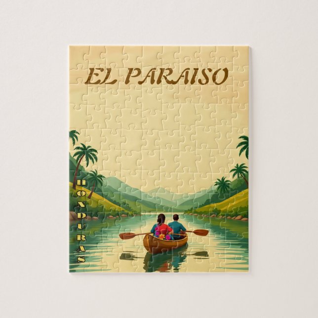  Honduras EL PARAISO Retro poster Pussel (Vertikal)