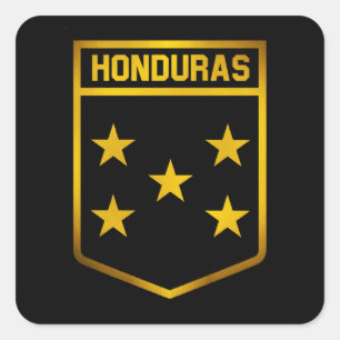 Honduras Emblem Fyrkantigt Klistermärke