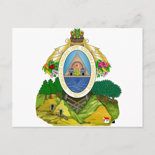 honduras emblem vykort (Framsida)