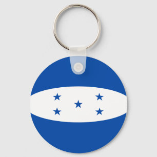 Honduras Fisheye Flagga Keychain Nyckelring