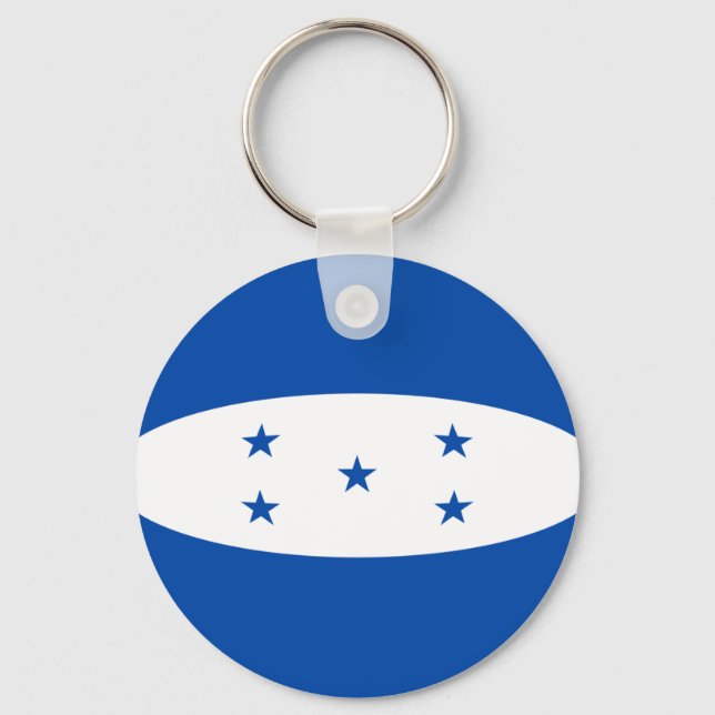 Honduras Fisheye Flagga Keychain Nyckelring (Framsida)