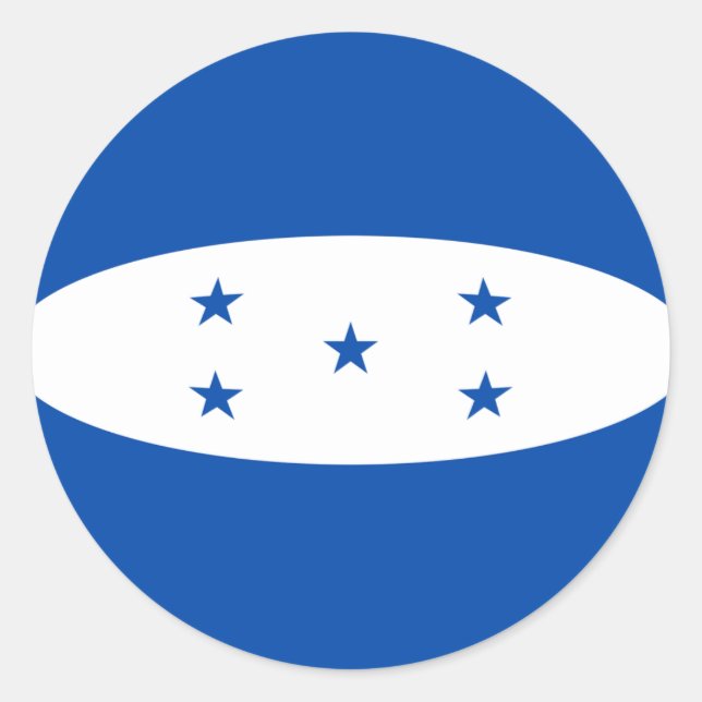 Honduras Fisheye Flagga Klistermärke (Framsida)