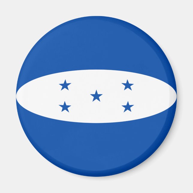 Honduras Fisheye Flagga Magnet (Framsidan)