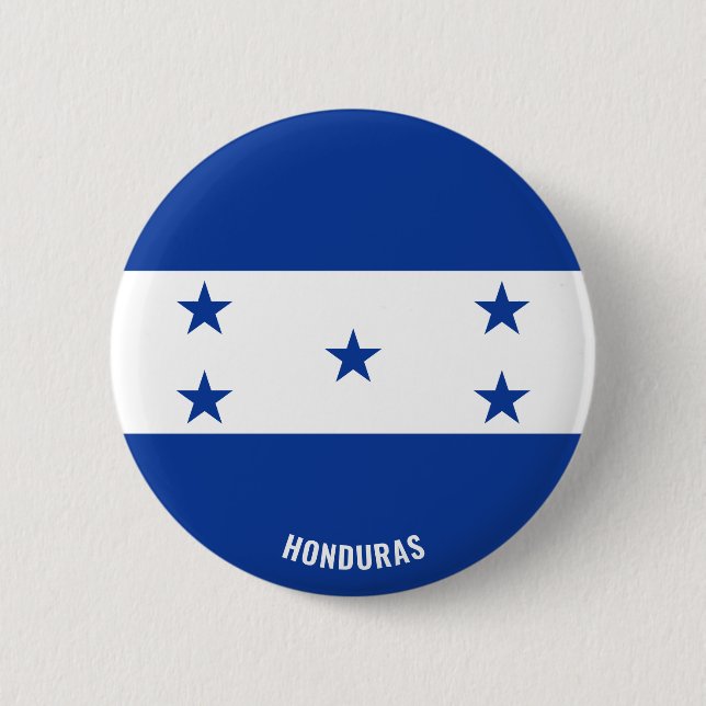 Honduras Flagga Charming Patriotic Button Knapp (Framsida)