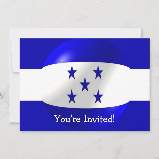 Honduras Flagga Design Inbjudningar (Framsida)