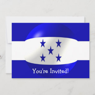 Honduras flagga design inbjudningar