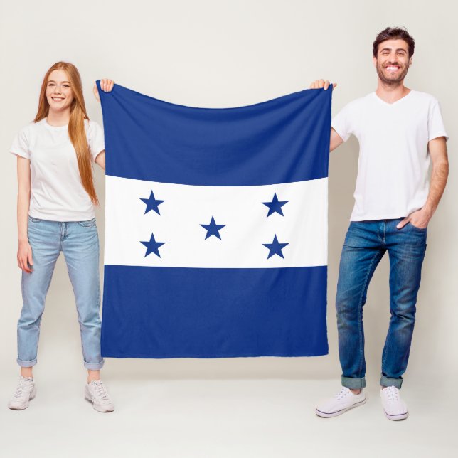 Honduras flagga fleecefilt (På plats)