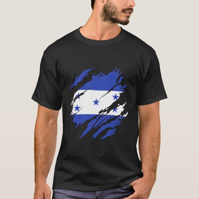 Honduras Flagga Honduran T Shirt (Framsida)